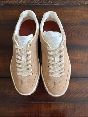 Loro Piana women’s Casual Suede Sneaker in Beige